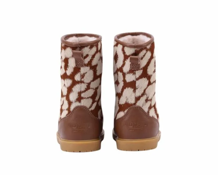 Donsje Amsterdam Animal Styles Boys Wadudu Exclusive Boots Brown Spotted Cow Hair