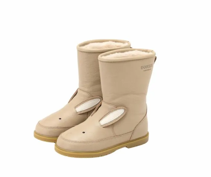 Donsje Amsterdam Animal Styles Girls Wadudu Classic Boots Taupe Leather