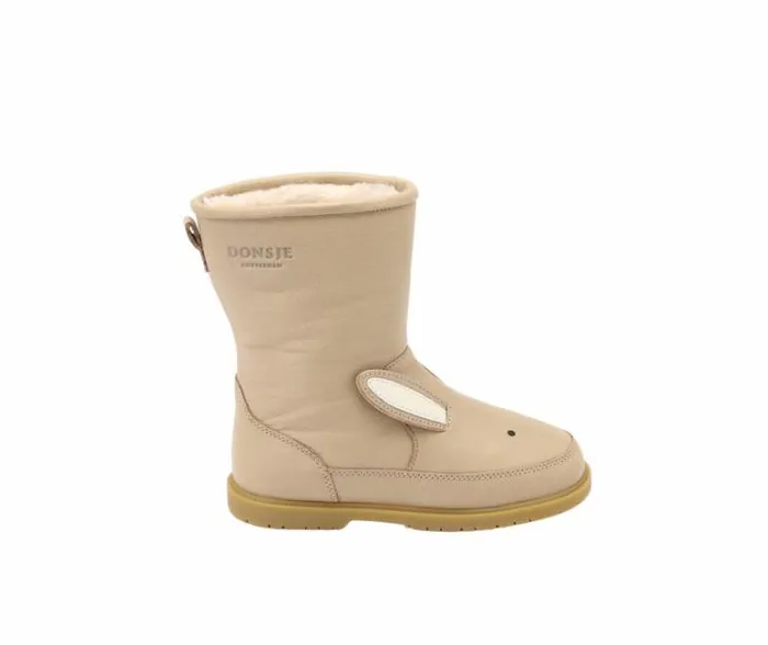 Donsje Amsterdam Animal Styles Girls Wadudu Classic Boots Taupe Leather