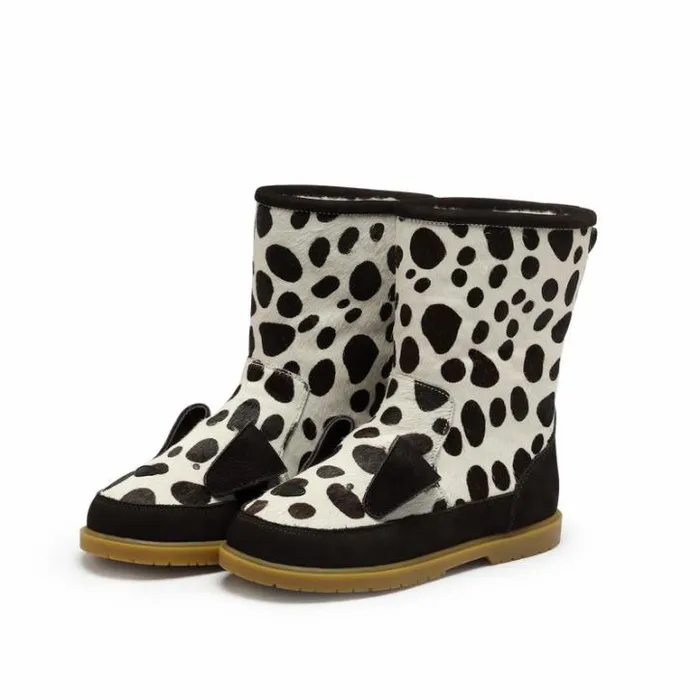 Donsje Amsterdam Animal Styles Girls Wadudu Exclusive Boots Spotted Cow Hair