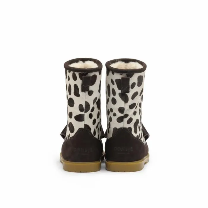 Donsje Amsterdam Animal Styles Girls Wadudu Exclusive Boots Spotted Cow Hair