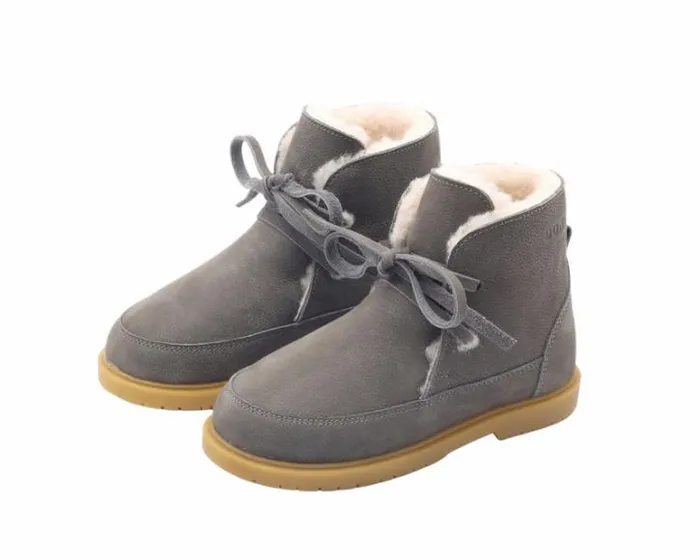 Donsje Amsterdam Ankle Boots Boys Buddy Grey Betting Leather
