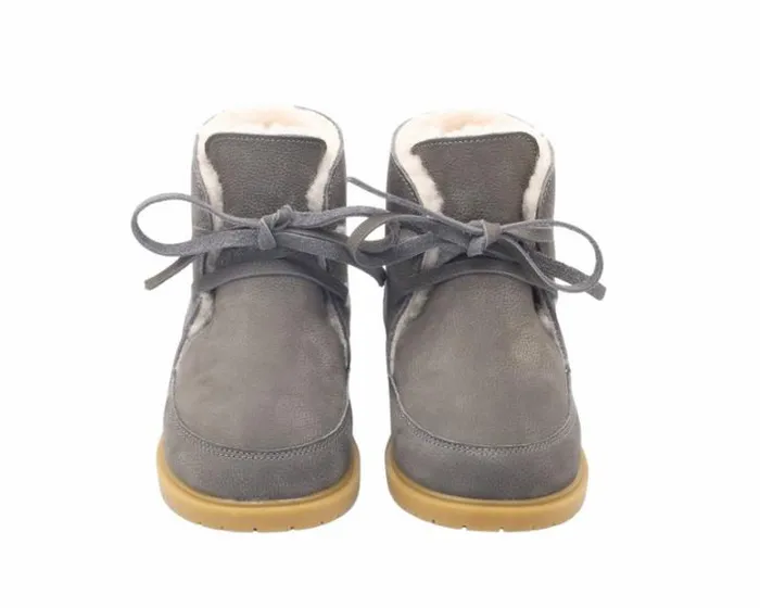 Donsje Amsterdam Ankle Boots Girls Buddy Grey Betting Leather