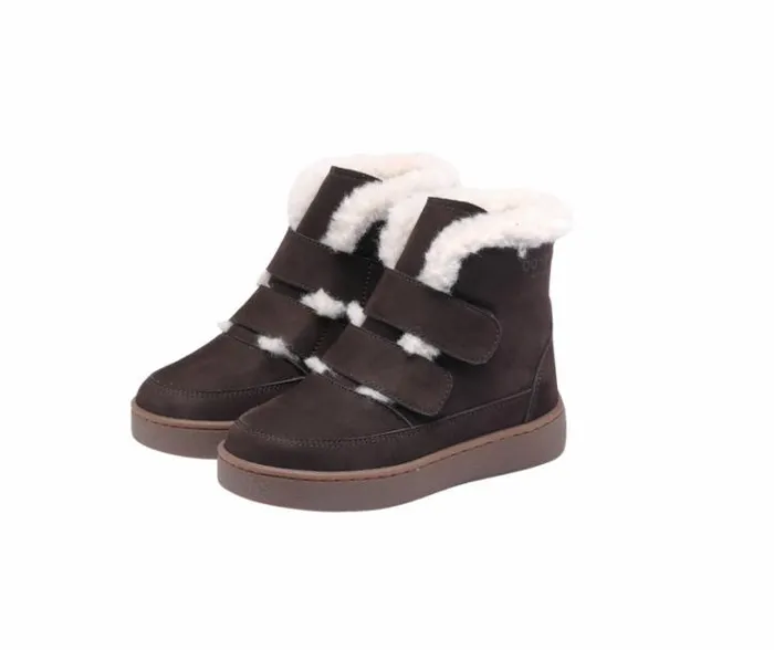 Donsje Amsterdam Ankle Boots Girls Clenn Boots Dark Brown Nubuck