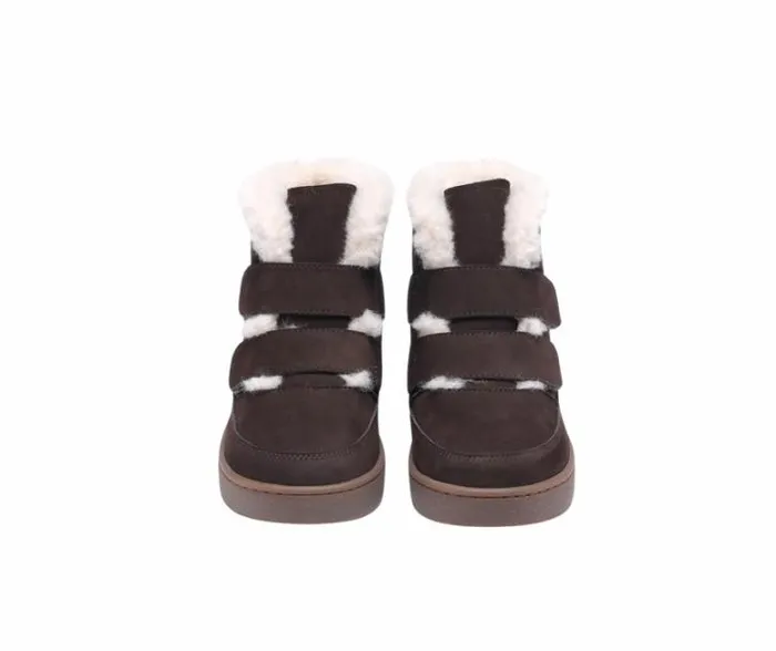 Donsje Amsterdam Ankle Boots Girls Clenn Boots Dark Brown Nubuck