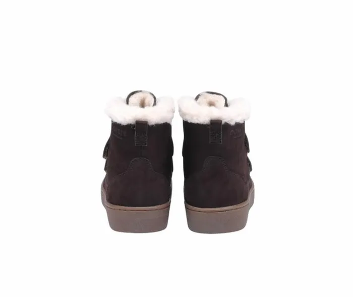 Donsje Amsterdam Ankle Boots Girls Clenn Boots Dark Brown Nubuck