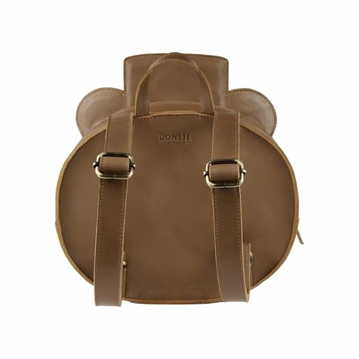 Donsje Amsterdam Backpacks Boys Tishi Schoolbag Cognac Classic Leather