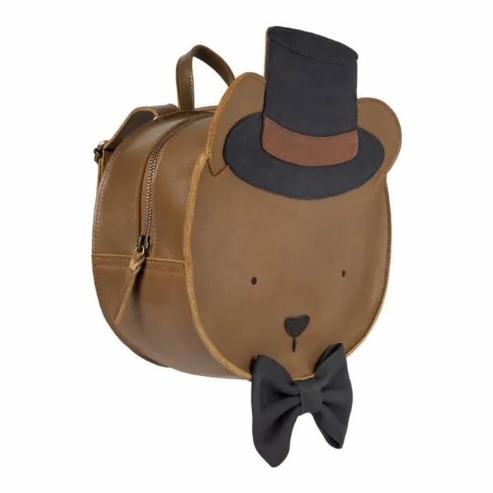 Donsje Amsterdam Backpacks Boys Tishi Schoolbag Cognac Classic Leather