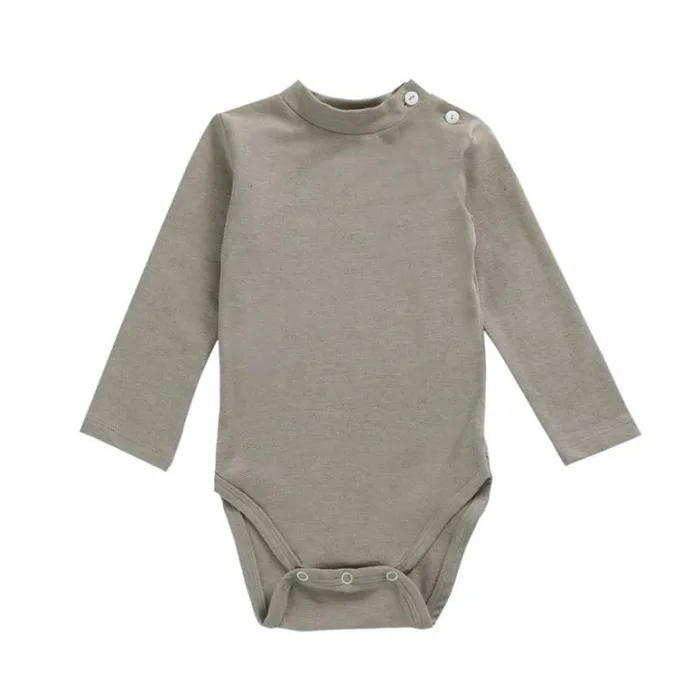 Donsje Amsterdam Bodysuits and Playsuits Baby Felix Bodysuit Warm Grey Melange