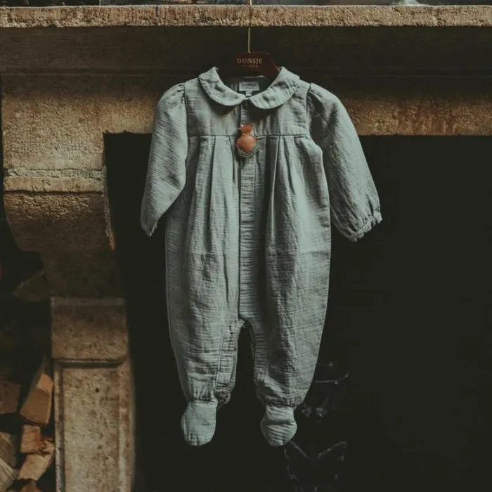 Donsje Amsterdam Bodysuits and Playsuits Baby Nanieke Onesie Pigeon Blue