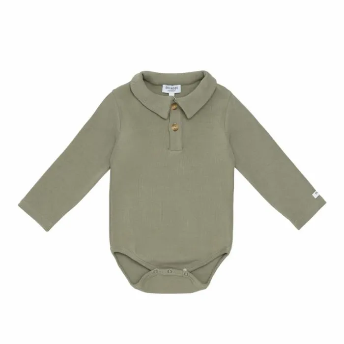 Donsje Amsterdam Bodysuits and Playsuits Baby Paulo Bodysuit Dusty Green