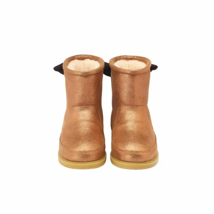 Donsje Amsterdam Boots Girls Angela Boots Bronze Metallic Leather