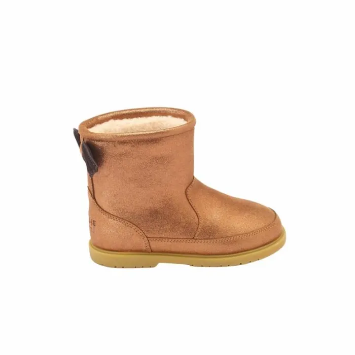 Donsje Amsterdam Boots Girls Angela Boots Bronze Metallic Leather