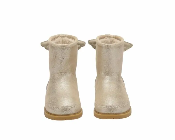Donsje Amsterdam Boots Girls Angela Boots Silver Metallic Leather