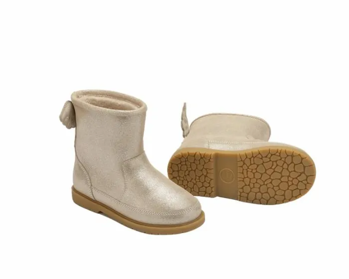 Donsje Amsterdam Boots Girls Angela Boots Silver Metallic Leather