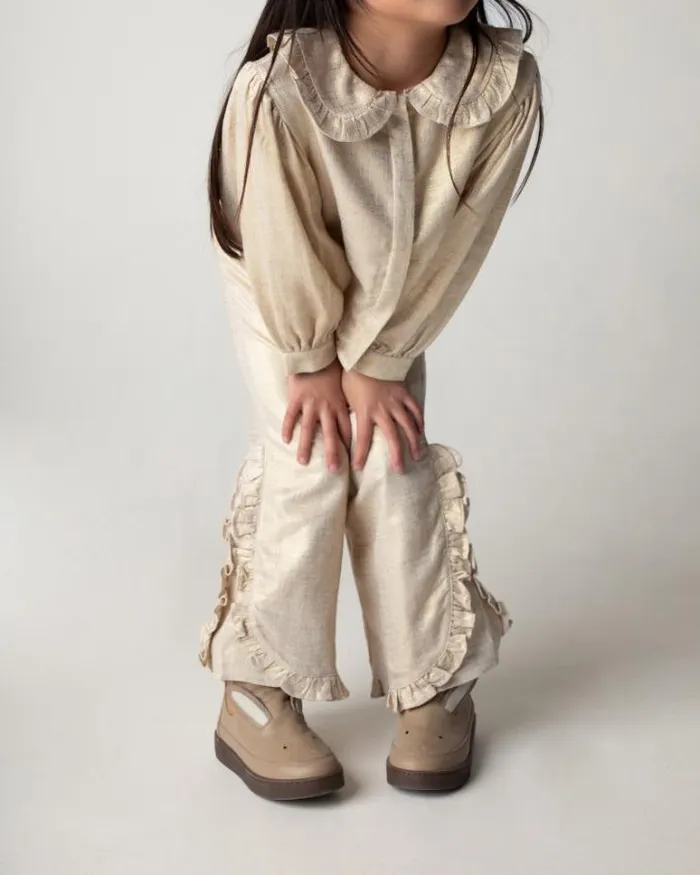 Donsje Amsterdam Boots Girls Thuru Classic Boots Taupe Leather
