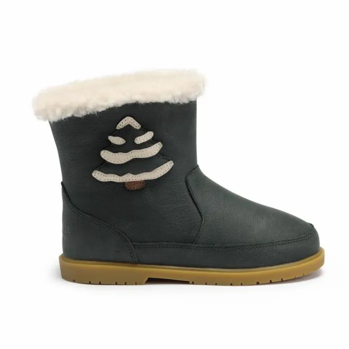 Donsje Amsterdam Boots Girls Trene Boots Deep Green Leather