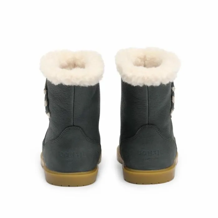 Donsje Amsterdam Boots Girls Trene Boots Deep Green Leather