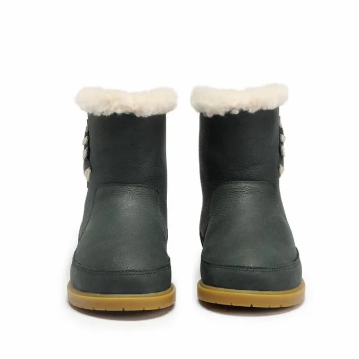 Donsje Amsterdam Boots Girls Trene Boots Deep Green Leather