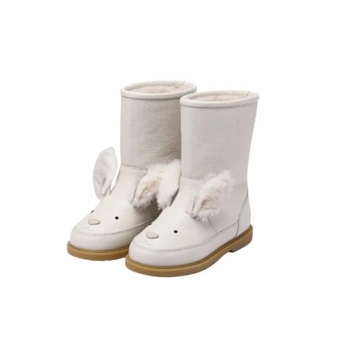 Donsje Amsterdam Boots Girls Wadudu Exclusive Boots Off White Leather