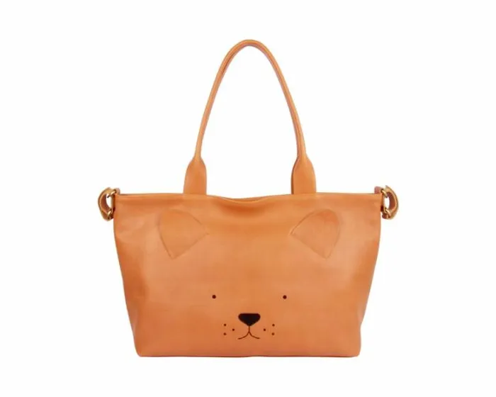 Donsje Amsterdam Diaper Bags Baby Fuji Diaper Bag Toast Grain Leather