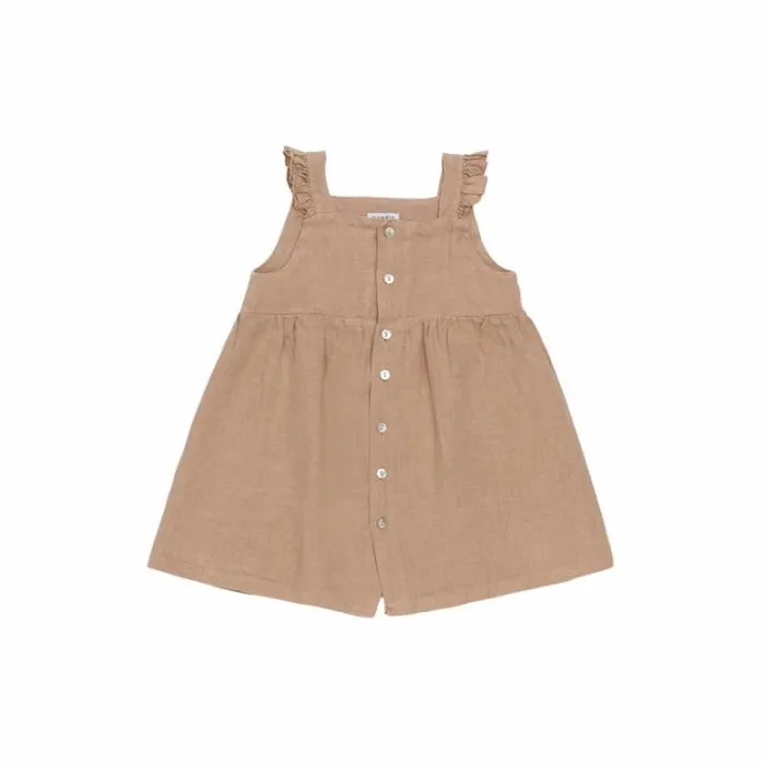 Donsje Amsterdam Dresses and Skirts Baby Floor Linen Dress Rose Mocha