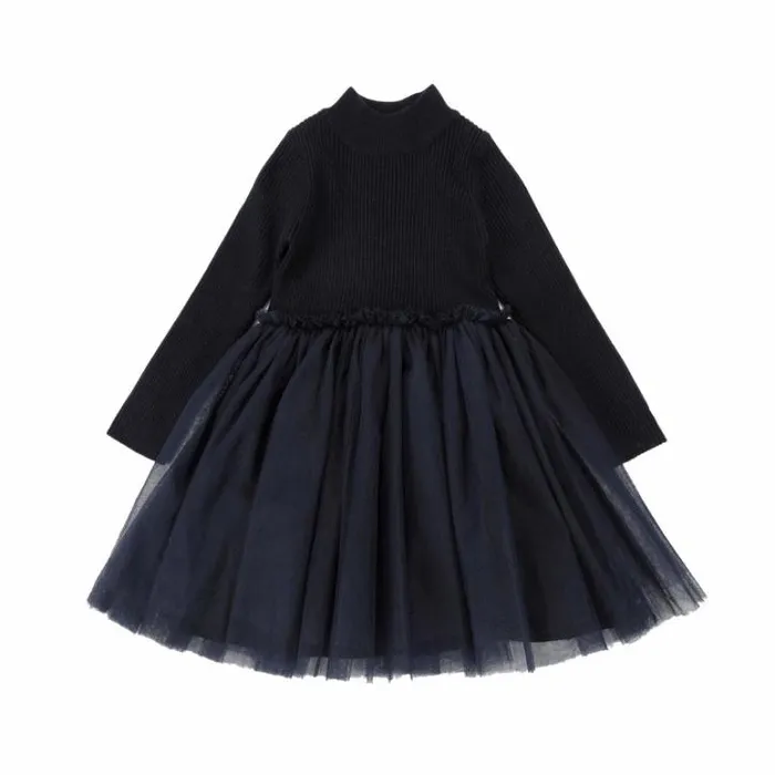 Donsje Amsterdam Dresses and Skirts Baby Lotus Dress Night Blue