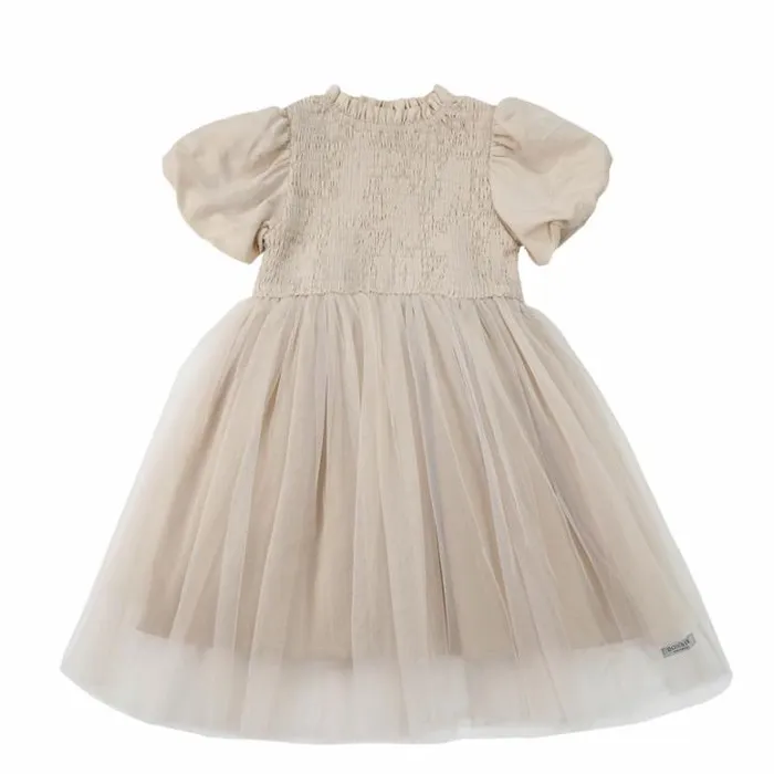 Donsje Amsterdam Dresses and Skirts Girls Ambre Dress Warm White
