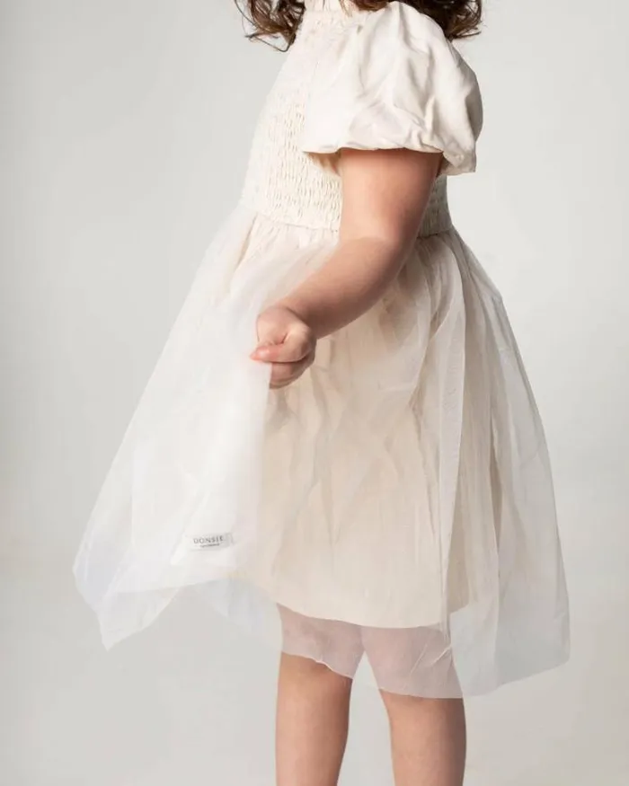 Donsje Amsterdam Dresses and Skirts Girls Ambre Dress Warm White