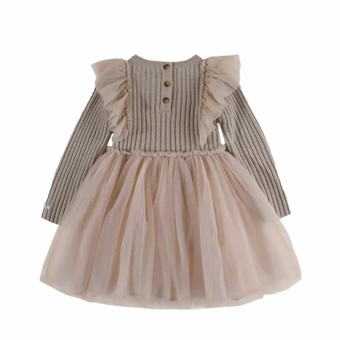 Donsje Amsterdam Dresses and Skirts Girls Bilie Dress Lavender Brown