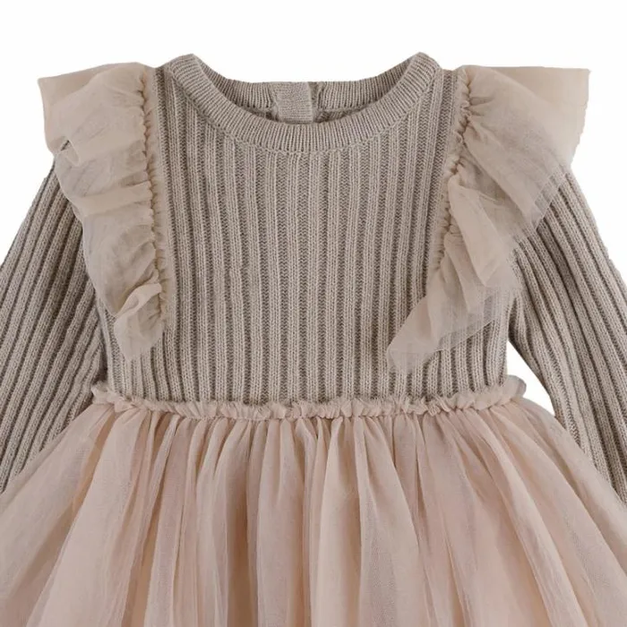 Donsje Amsterdam Dresses and Skirts Girls Bilie Dress Lavender Brown