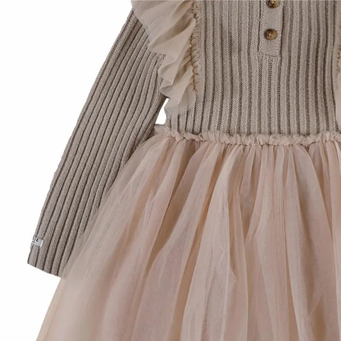 Donsje Amsterdam Dresses and Skirts Girls Bilie Dress Lavender Brown