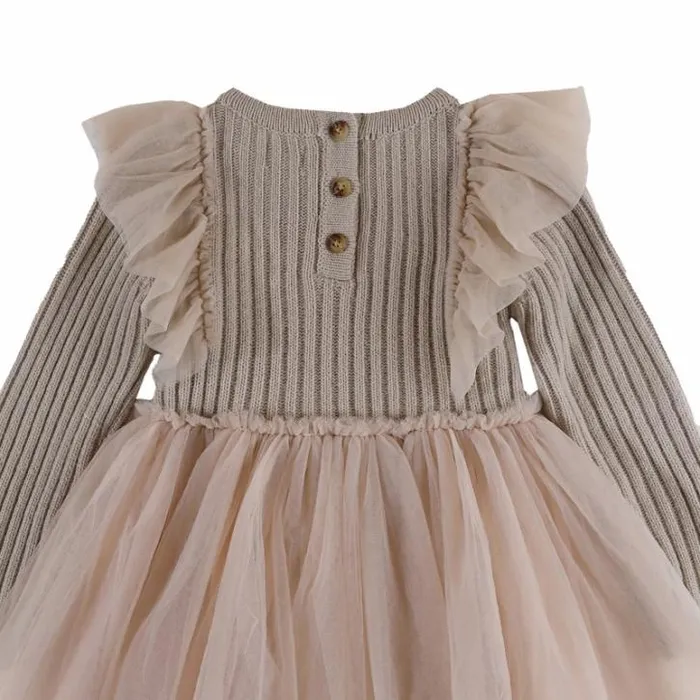 Donsje Amsterdam Dresses and Skirts Girls Bilie Dress Lavender Brown
