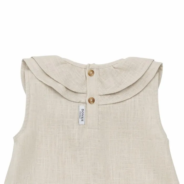 Donsje Amsterdam Dresses and Skirts Girls Michelle Linen Dress Frosted Almond