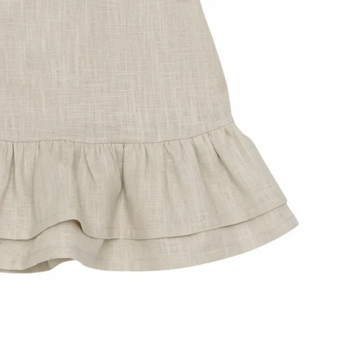Donsje Amsterdam Dresses and Skirts Girls Michelle Linen Dress Frosted Almond