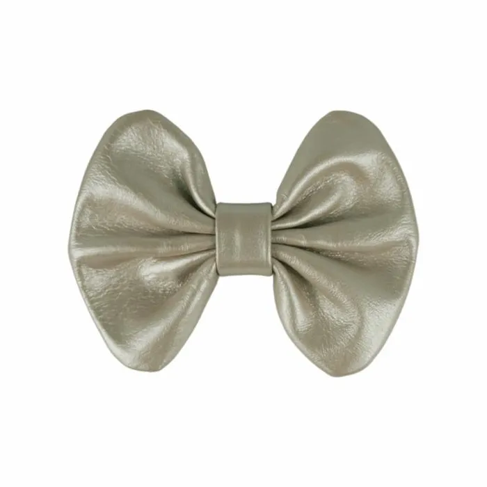 Donsje Amsterdam Hair Accessories Girls Floor Exclusive Hairclip Champagne Metallic Leather