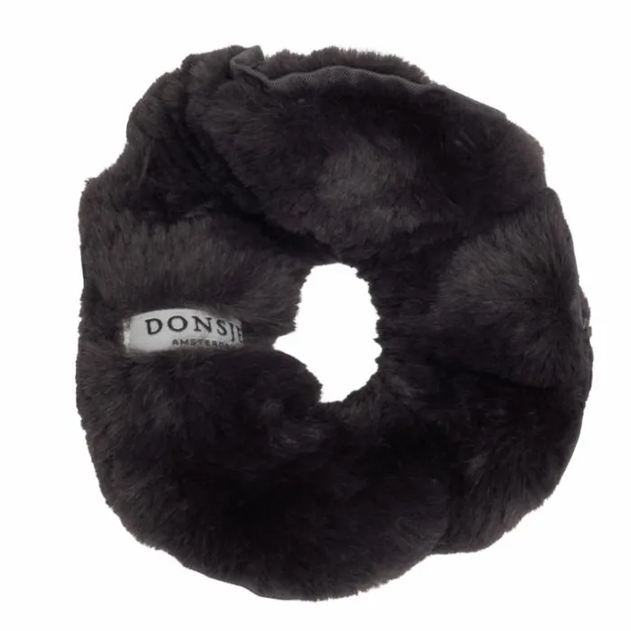 Donsje Amsterdam Hair Accessories Girls Hilfie Scrunchie Blue Grey Teddy