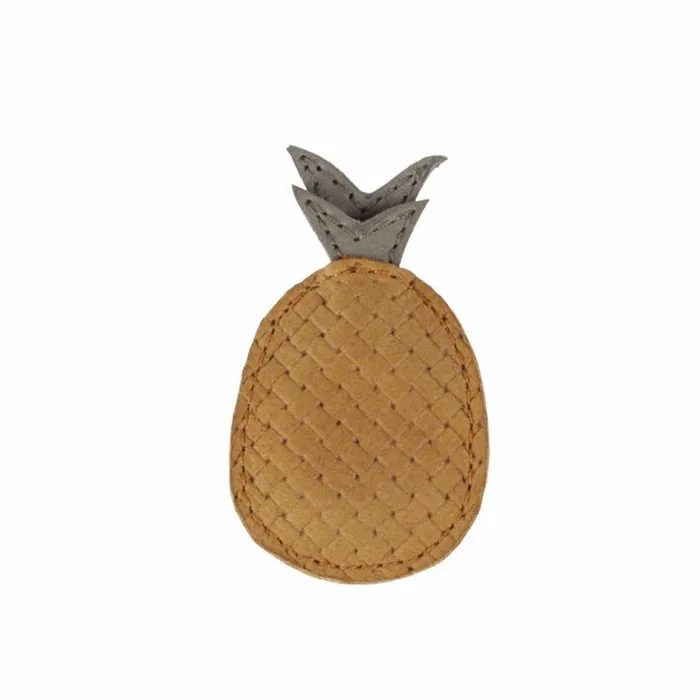 Donsje Amsterdam Hair Accessories Girls Nanoe Fruit Hairclip Caramel Stamped Nubuck