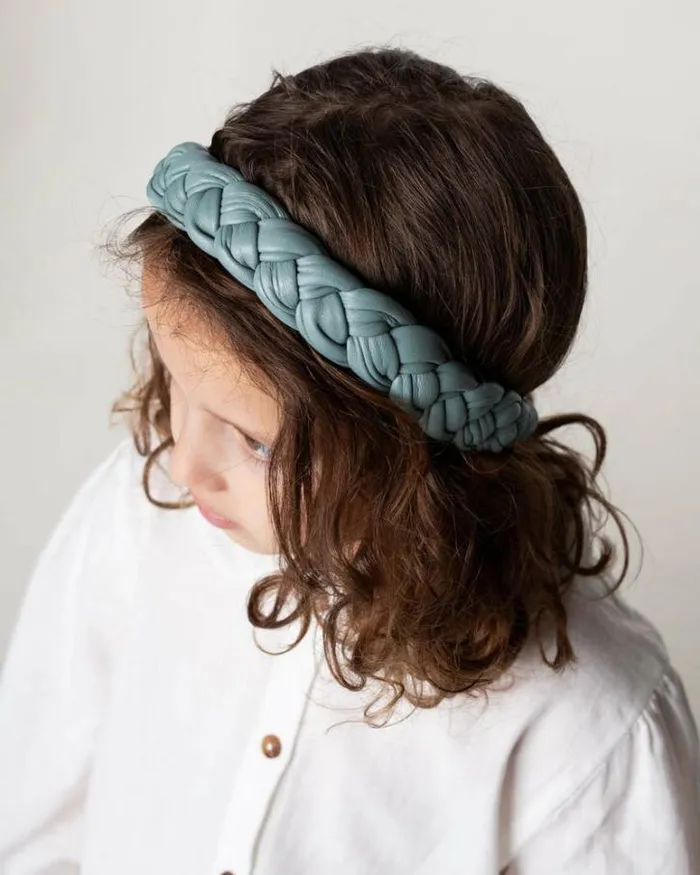 Donsje Amsterdam Hair Accessories Girls Senzay Headband Jade Sheep Leather