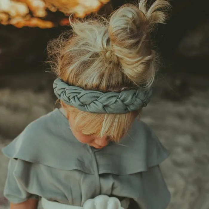 Donsje Amsterdam Hair Accessories Girls Senzay Headband Jade Sheep Leather