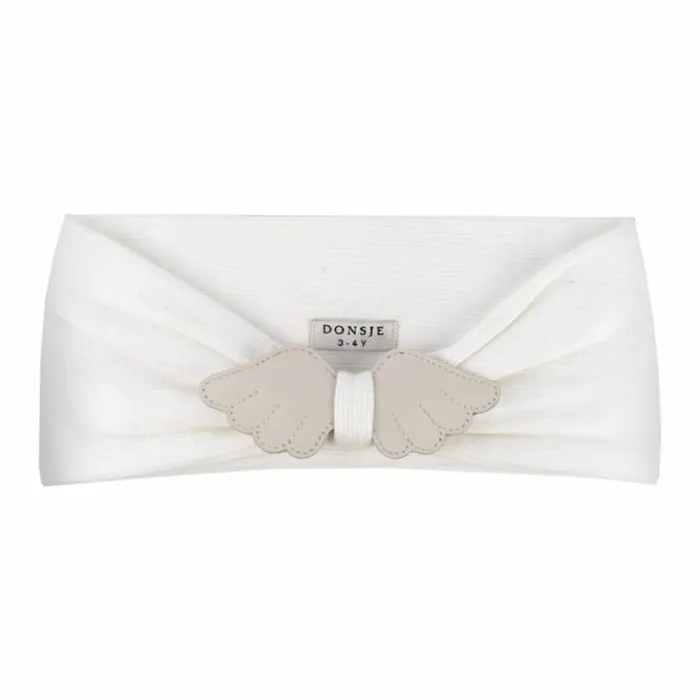 Donsje Amsterdam Hair Accessories Girls Wobi Headband Off White Leather