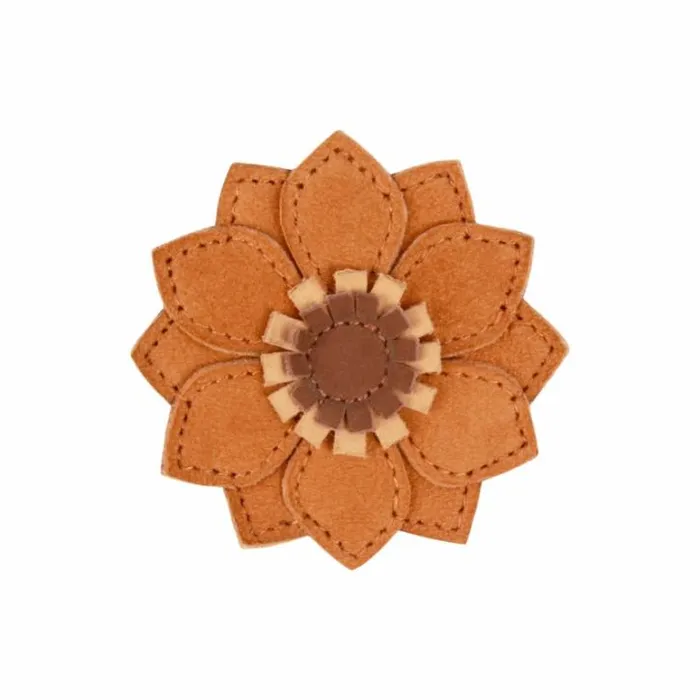 Donsje Amsterdam Hair Accessories Girls Zaza Fields Hairclip Caramel Nubuck