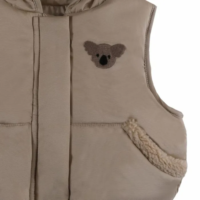 Donsje Amsterdam Jackets and Gilets Baby Luijx Bodywarmer Soft Taupe