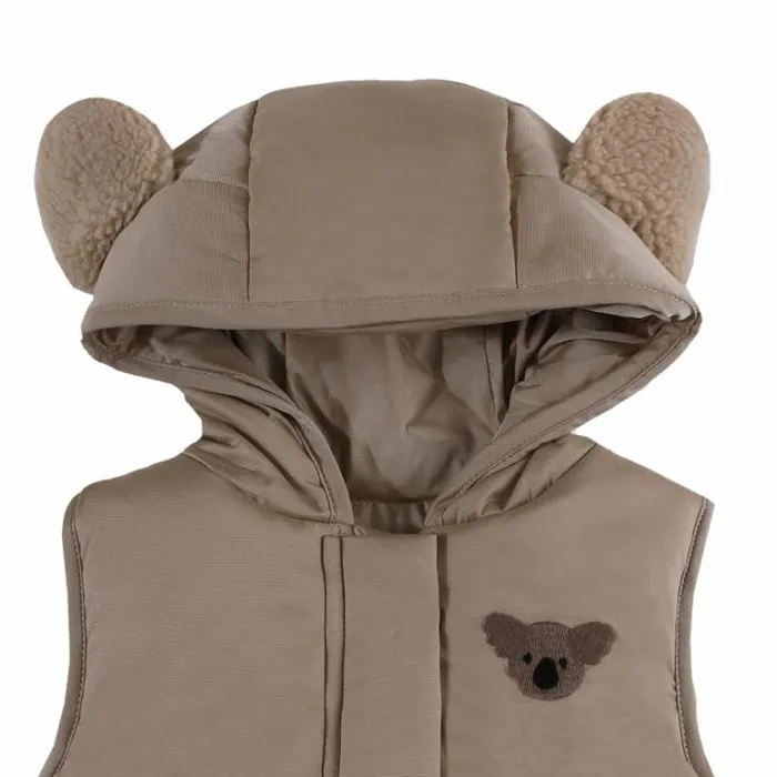 Donsje Amsterdam Jackets and Gilets Baby Luijx Bodywarmer Soft Taupe