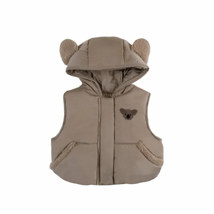 Donsje Amsterdam Jackets and Gilets Baby Luijx Bodywarmer Soft Taupe