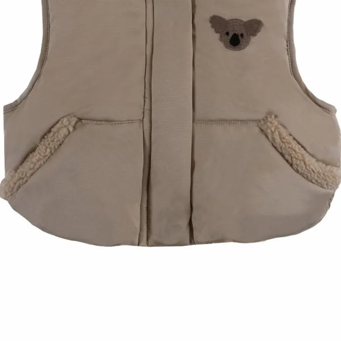 Donsje Amsterdam Jackets and Gilets Baby Luijx Bodywarmer Soft Taupe