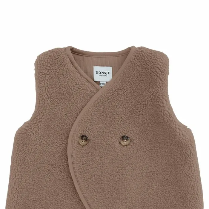 Donsje Amsterdam Jackets and Gilets Baby Monty Gilet Hazelnut
