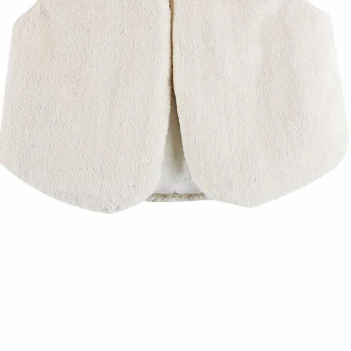 Donsje Amsterdam Jackets and Gilets Baby Pimmy Gilet Off White Teddy