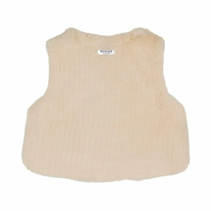 Donsje Amsterdam Jackets and Gilets Baby Tinge Gilet Soft Sand Teddy