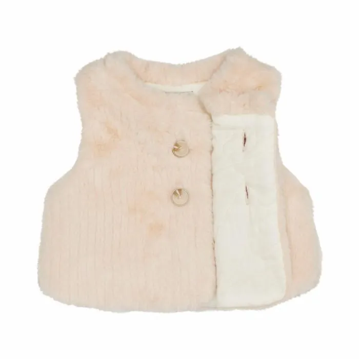 Donsje Amsterdam Jackets and Gilets Baby Tinge Gilet Soft Sand Teddy